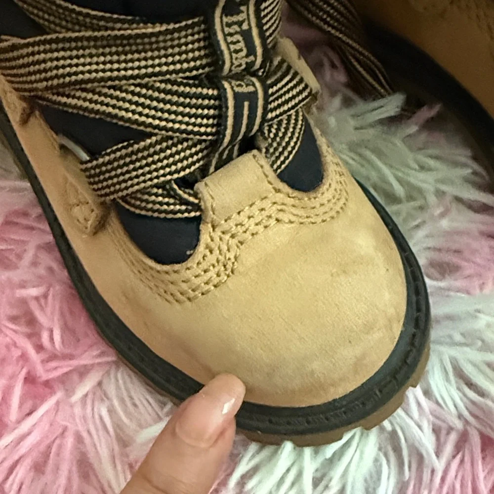 Timberland Kids Brown and Black Lace-Up Boots